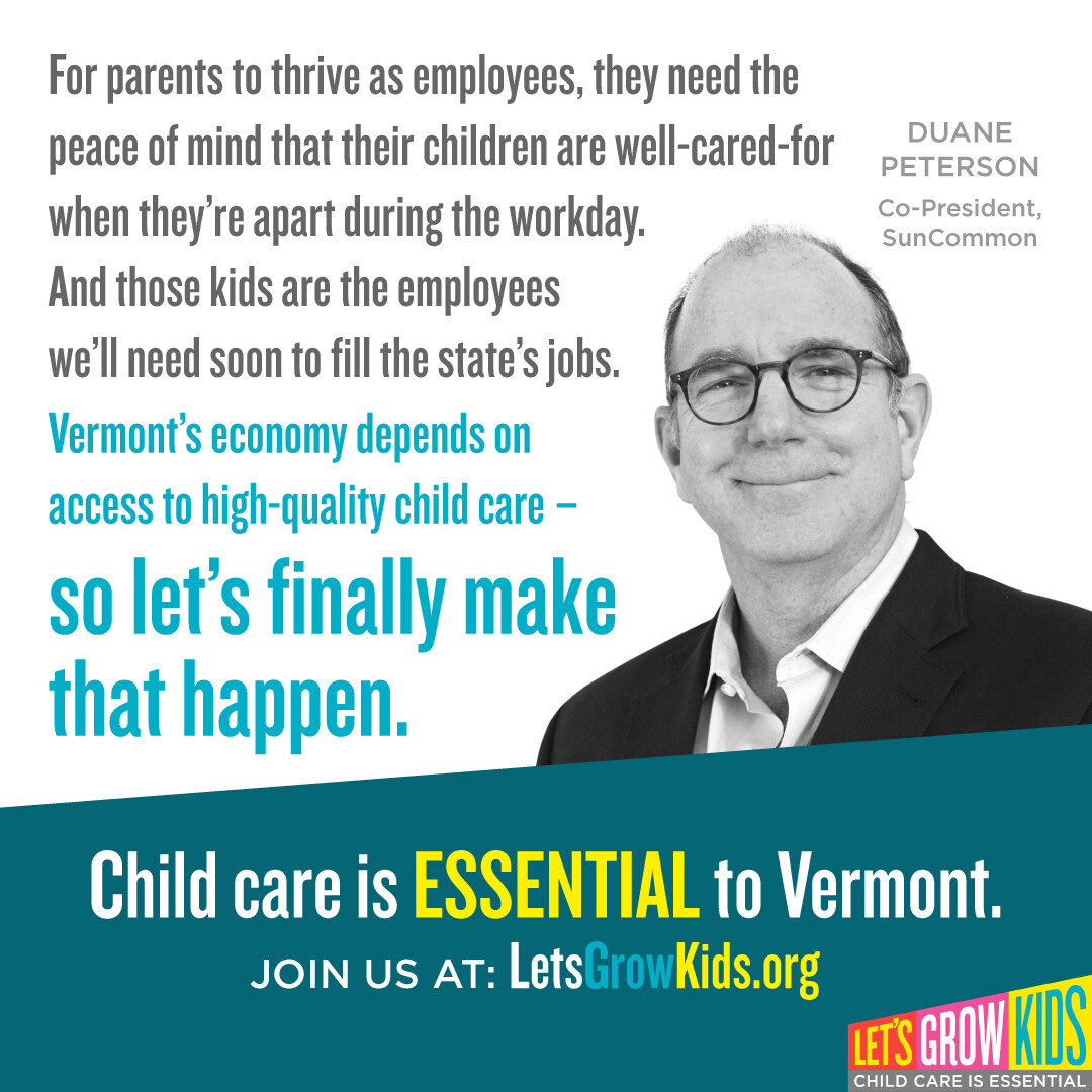 Vermont's Economy Depends on Access to High-Quality Child Care